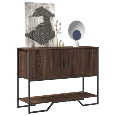 Konsolipöytä ruskea tammi 100x35x74,5 cm tekninen puu