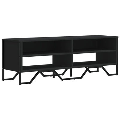 TV-taso musta 122x34x41 cm tekninen puu