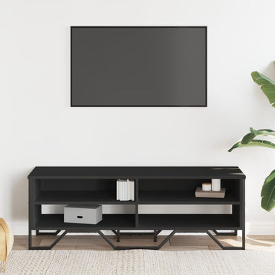 TV-taso musta 122x34x41 cm tekninen puu