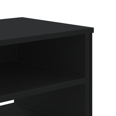 TV-taso musta 122x34x41 cm tekninen puu