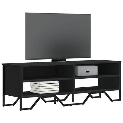 TV-taso musta 122x34x41 cm tekninen puu
