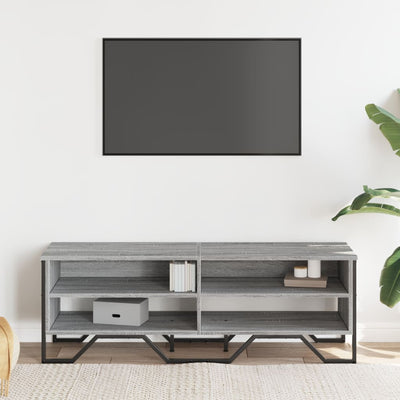 TV-taso harmaa Sonoma 122x34x41 cm tekninen puu