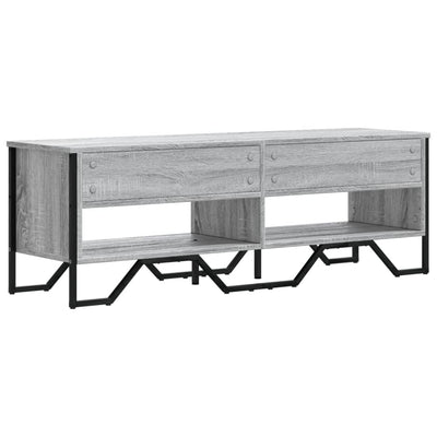 TV-taso harmaa Sonoma 122x34x41 cm tekninen puu