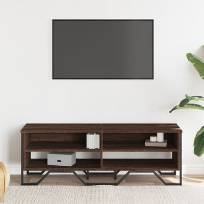 TV-taso ruskea tammi 122x34x41 cm tekninen puu