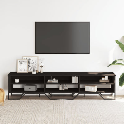 TV-taso musta 180x34x41 cm tekninen puu