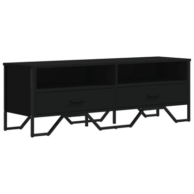 TV-taso musta 122x34x41 cm tekninen puu
