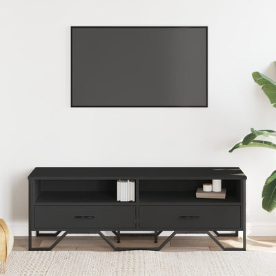 TV-taso musta 122x34x41 cm tekninen puu