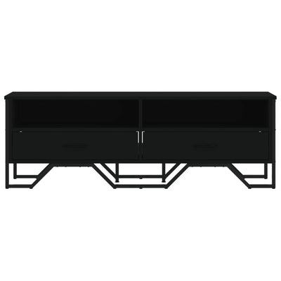 TV-taso musta 122x34x41 cm tekninen puu