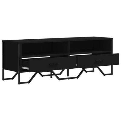 TV-taso musta 122x34x41 cm tekninen puu