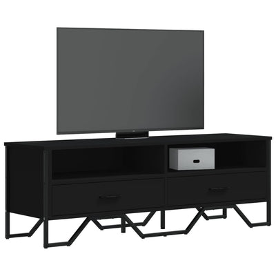 TV-taso musta 122x34x41 cm tekninen puu