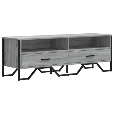 TV-taso harmaa Sonoma 122x34x41 cm tekninen puu