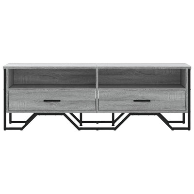TV-taso harmaa Sonoma 122x34x41 cm tekninen puu