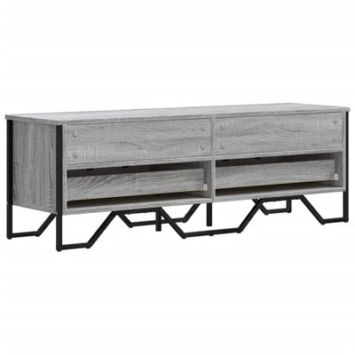 TV-taso harmaa Sonoma 122x34x41 cm tekninen puu