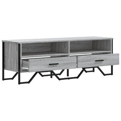 TV-taso harmaa Sonoma 122x34x41 cm tekninen puu