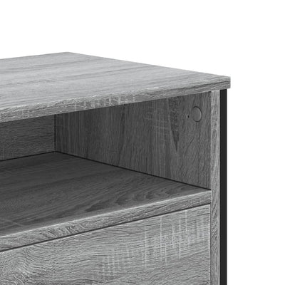 TV-taso harmaa Sonoma 122x34x41 cm tekninen puu