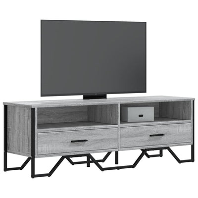 TV-taso harmaa Sonoma 122x34x41 cm tekninen puu