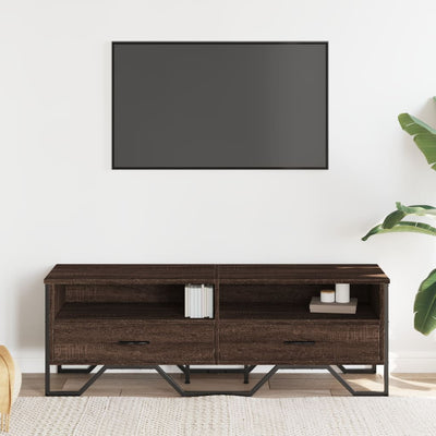 TV-taso ruskea tammi 122x34x41 cm tekninen puu