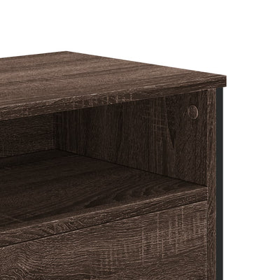 TV-taso ruskea tammi 122x34x41 cm tekninen puu