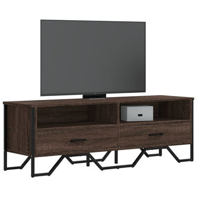 TV-taso ruskea tammi 122x34x41 cm tekninen puu