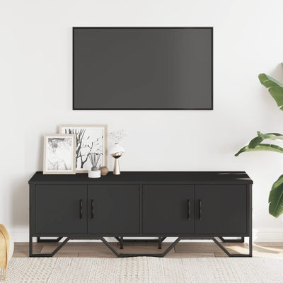 TV-taso musta 122x34x41 cm tekninen puu