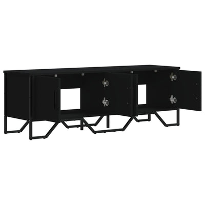 TV-taso musta 122x34x41 cm tekninen puu