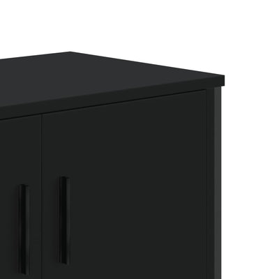 TV-taso musta 122x34x41 cm tekninen puu