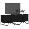 TV-taso musta 122x34x41 cm tekninen puu