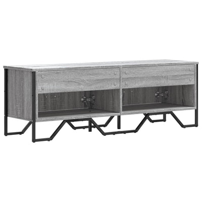 TV-taso harmaa Sonoma 122x34x41 cm tekninen puu