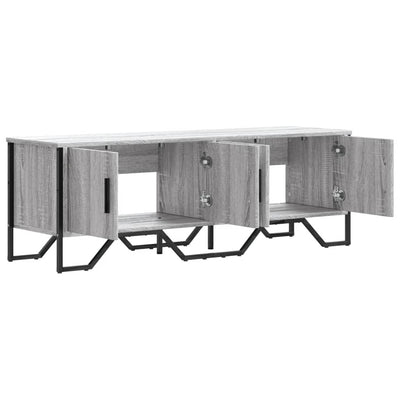 TV-taso harmaa Sonoma 122x34x41 cm tekninen puu