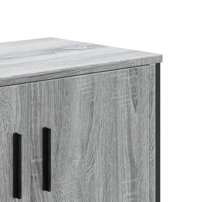 TV-taso harmaa Sonoma 122x34x41 cm tekninen puu