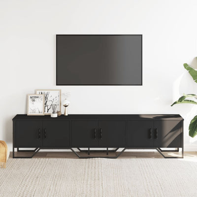 TV-taso musta 180x34x41 cm tekninen puu