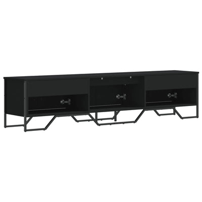 TV-taso musta 180x34x41 cm tekninen puu