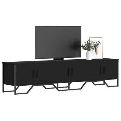 TV-taso musta 180x34x41 cm tekninen puu