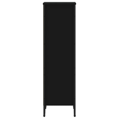 Kirjahylly musta 50x31x106 cm tekninen puu