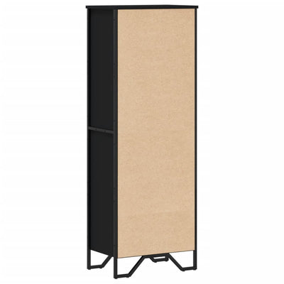 Kirjahylly musta 50x31x137,5 cm tekninen puu