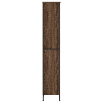 Kirjahylly ruskea tammi 50x31x169 cm tekninen puu