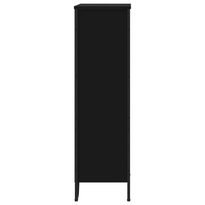 Kirjahylly musta 80x31x106 cm tekninen puu