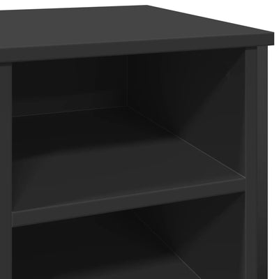 Kenkäkaappi musta 90x38x61,5 cm tekninen puu