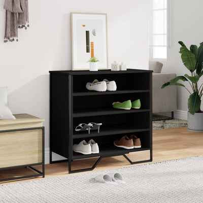 Kenkäkaappi musta 80x38x78 cm tekninen puu