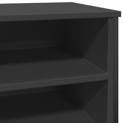 Kenkäkaappi musta 80x38x78 cm tekninen puu