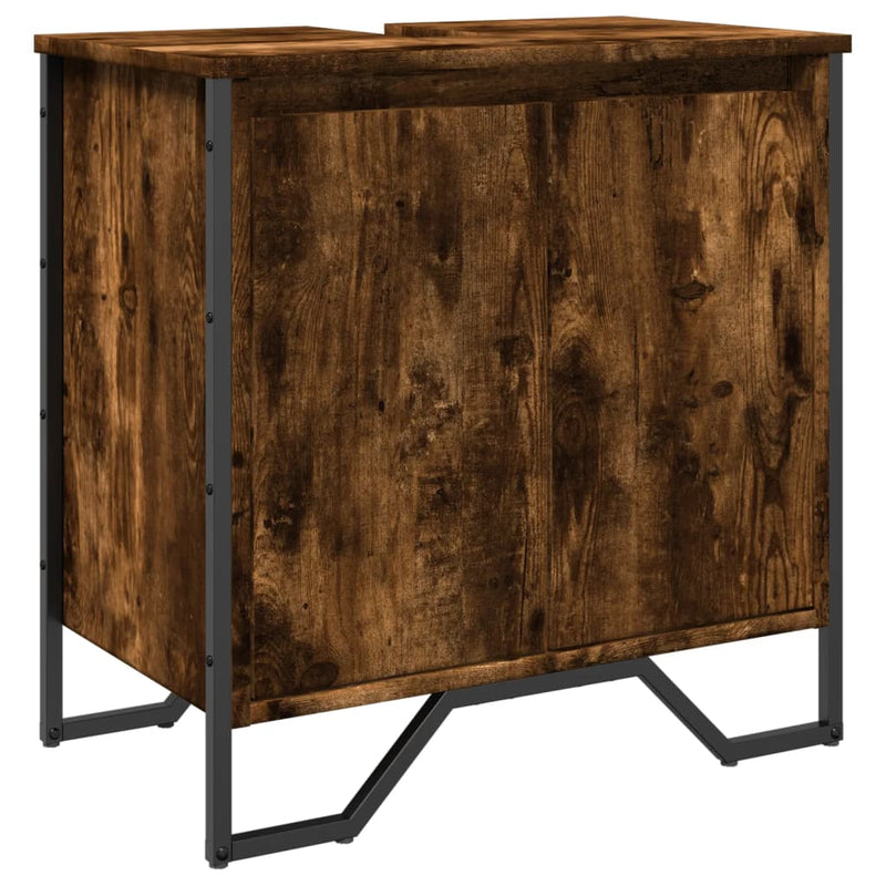 Savutammi kylpyhuoneen pesuallaskaappi Robley 60x35x60cm (puinen)