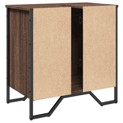 Kylpyhuoneen pesuallaskaappi ruskea 60x35x60 cm tekninen puu
