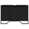 Kylpyhuoneen pesuallaskaappi musta 91x35x60 cm tekninen puu