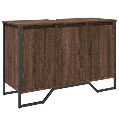 Kylpyhuoneen pesuallaskaappi ruskea 91x35x60 cm tekninen puu