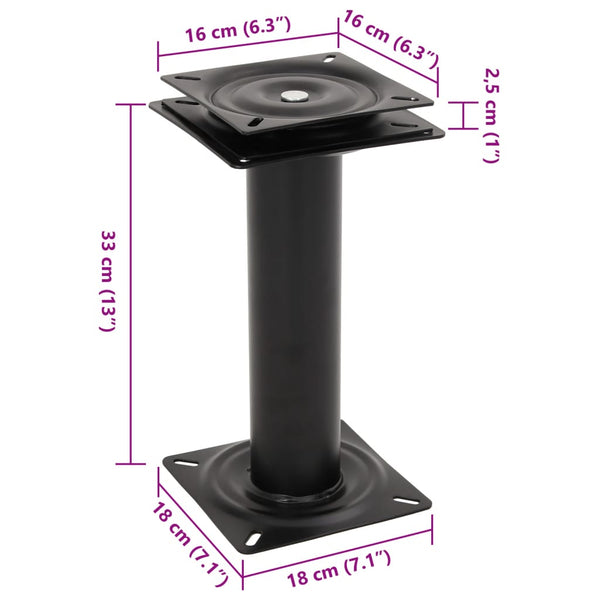 Venetuolin jalka 360° kääntösarana teräs