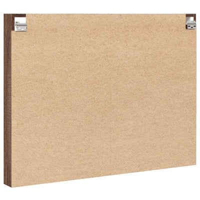 Vitriinikaappi ruskea tammi 100x8,5x75 cm tekninen puu