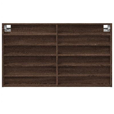 Vitriinikaappi ruskea tammi 100x8,5x58 cm tekninen puu