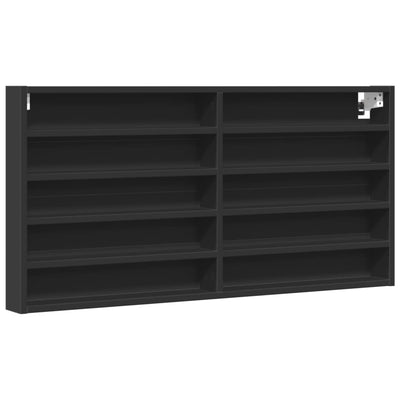 Vitriinikaappi musta 100x8,5x50 cm tekninen puu