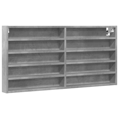 Vitriinikaappi betoninharmaa 100x8,5x50 cm tekninen puu