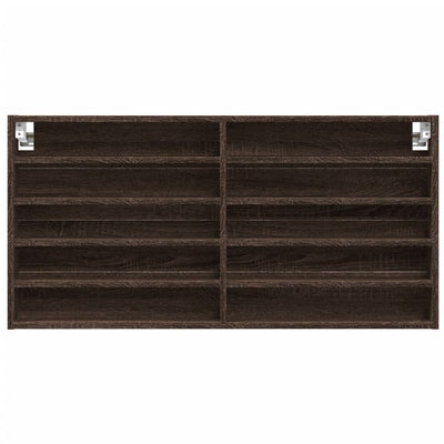 Vitriinikaappi ruskea tammi 100x8,5x50 cm tekninen puu